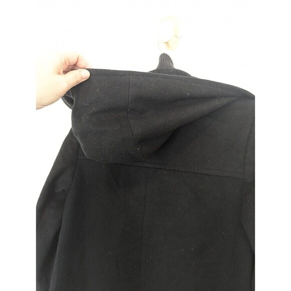 George Simonton Black Lambswool‎ Cashmere Coat Size 4 - Picture 10 of 15